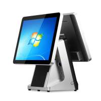 15 inch dual touch screen machine windows restaurant point of sales systems POS electronic cash register